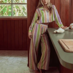 Painted Stripe Long PJ Set