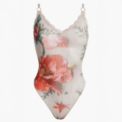 Placement Print Shelf Bra Bodysuit Floral -Fashion Lingerie Store KiloBravaPlacementPrintShelfBraBodysuit13121Floral 1 Copy