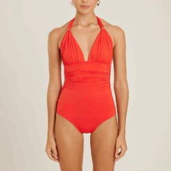 Adjustable Halter One Piece Watermelon