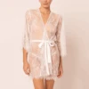 Lace Short Robe 2 Lace Short Robe -Fashion Lingerie Store MariMLaceShortRobe36026White 2