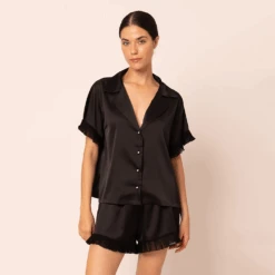 Romantic Short Pajamas -Fashion Lingerie Store MariMRomanticShortPajamas35108Black 3