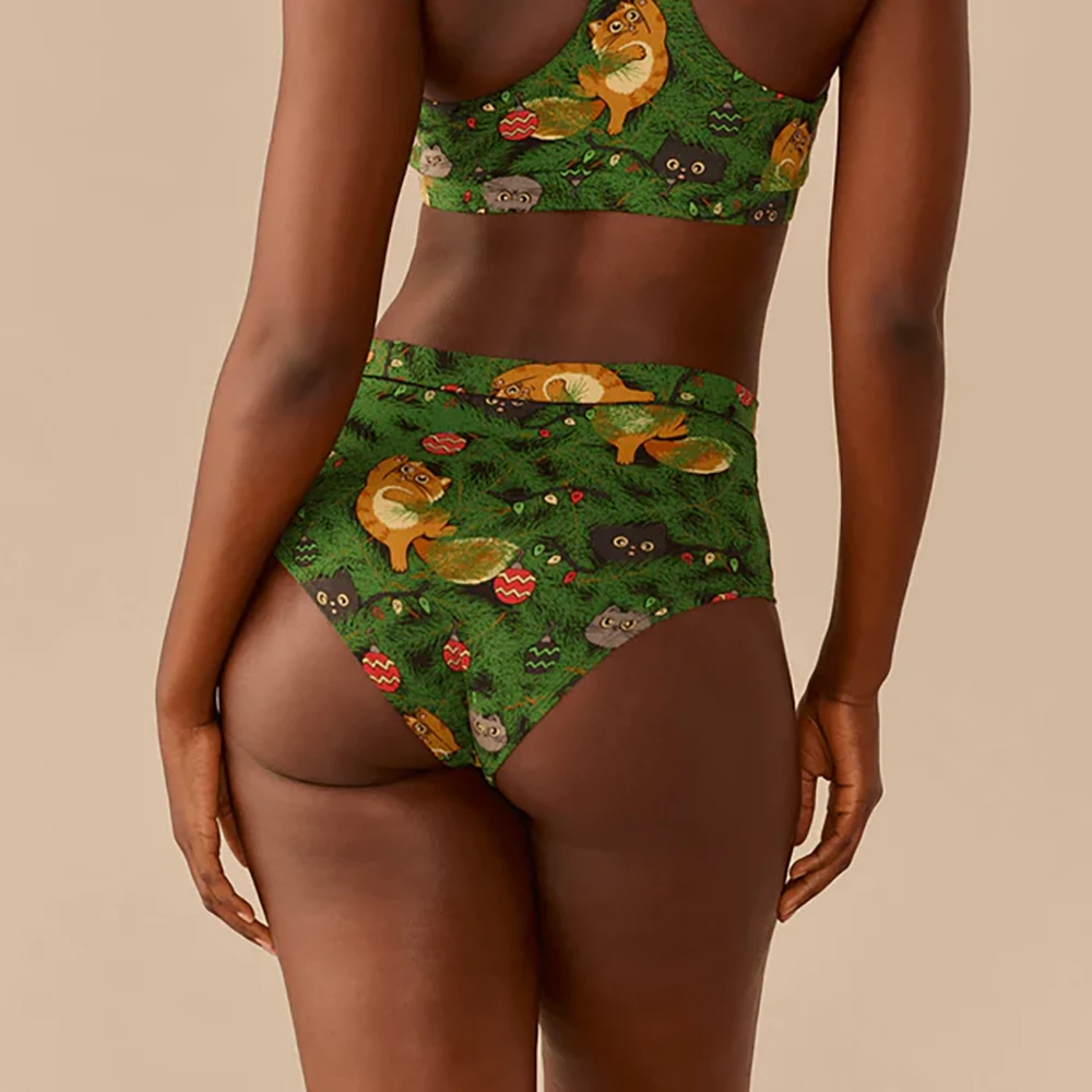 FeelFree High-Waisted Cheeky Meowy Christmas 4 FeelFree High-Waisted Cheeky Meowy Christmas - Image 2