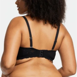 Cup-Sized Lace Bralette Black 8 Cup-Sized Lace Bralette Black -Fashion Lingerie Store MonetlleCupSizedLaceBralette9334Black4