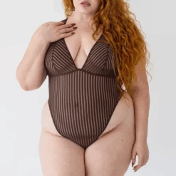 Vertigo X Back Bodysuit -Fashion Lingerie Store MoniqueMorinVertigoXBackBodysuitfcocoa