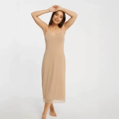 Maxi Length Slip Sand 7 Maxi Length Slip Sand -Fashion Lingerie Store MontelleMaxiLengthSlip9505Sand 1