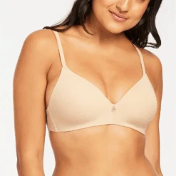 Wire Free T Shirt Bra Sand