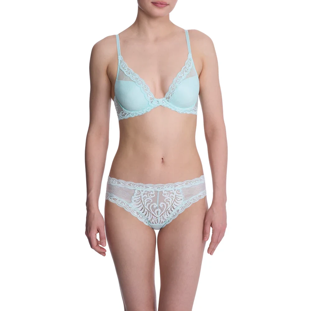 Feathers Plunge T-Shirt Bra Whipped Mint Lace 6 Feathers Plunge T-Shirt Bra Whipped Mint Lace - Image 4