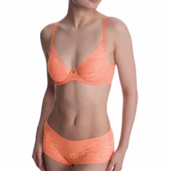 Flora Contour Underwire Bra Rosy Coral -Fashion Lingerie Store NatoriFloraContourUnderwireBra721150RosyCoral 2
