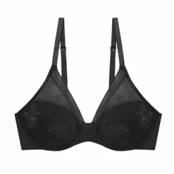 Love Lace Full Coverage Plunge T-Shirt Bra Black -Fashion Lingerie Store NatoriLoveLaceFullCoveragePlungeT ShirtBra731351Black 6