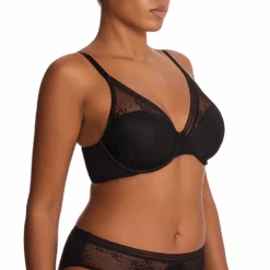 Love Lace Full Coverage Plunge T-Shirt Bra Black -Fashion Lingerie Store NatoriLoveLaceFullCoveragePlungeT ShirtBra731351Black 7