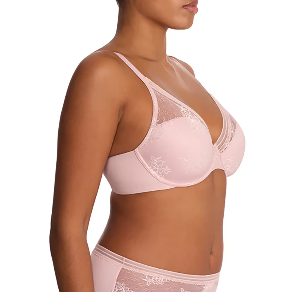 Love Lace Full Coverage Plunge T-Shirt Bra Pink Pearl 5 Love Lace Full Coverage Plunge T-Shirt Bra Pink Pearl - Image 3