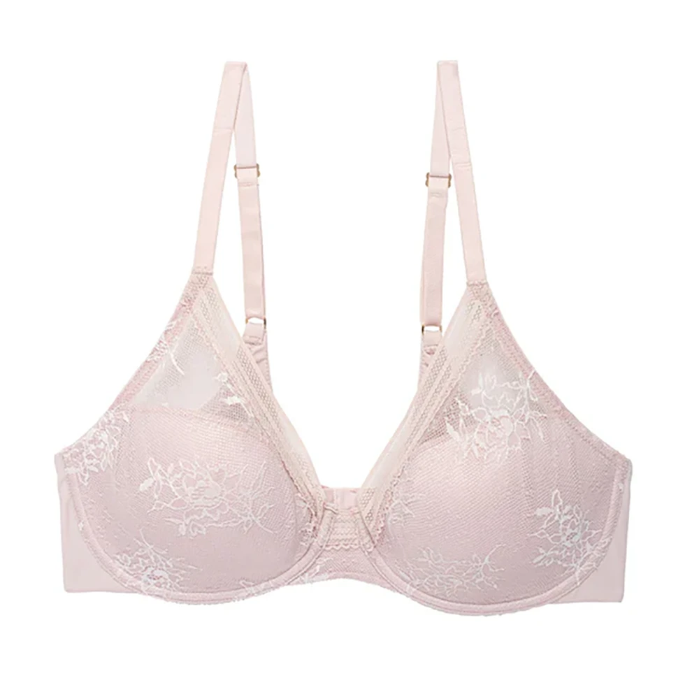 Love Lace Full Coverage Plunge T-Shirt Bra Pink Pearl 6 Love Lace Full Coverage Plunge T-Shirt Bra Pink Pearl - Image 4