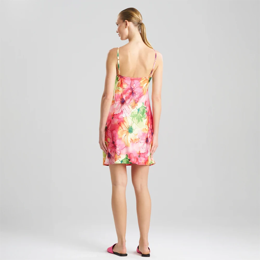 Radiance Satin Chemise Pink 4 Radiance Satin Chemise Pink - Image 2