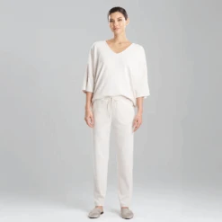 Tranquility Waffle Tapered Pants White 7 Tranquility Waffle Tapered Pants White -Fashion Lingerie Store NatoriTranquilityWaffleTaperedPantsVC7051White 2