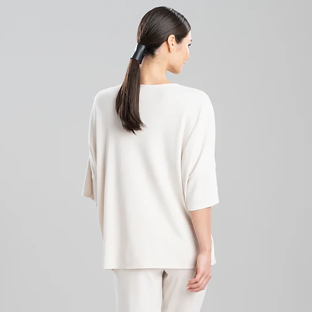 Tranquility Waffle V-Neck Top White 4 Tranquility Waffle V-Neck Top White - Image 2