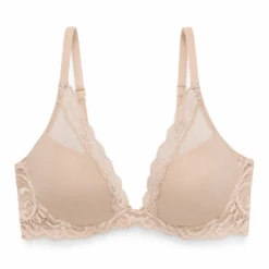 Feathers Plunge T-Shirt Bra Café 11 Feathers Plunge T-Shirt Bra Café -Fashion Lingerie Store Natori Feathers Plunge T shirt Bra 730023 Cafe 1