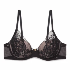 Flora Contour Underwire Bra Black -Fashion Lingerie Store Natori Flora Contour Underwire Bra 721150 Black 1