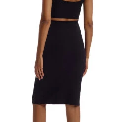 Commando Neoprene CEO Zip Skirt Black -Fashion Lingerie Store NeopreneCEOZipSkirtNeo611Blackb