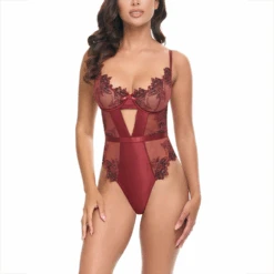 Fluid Feline Bodysuit Red