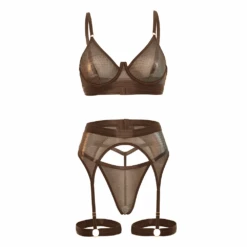 Jade Shine 3 Piece Bra Set Iridescent Chocolate 7 Jade Shine 3 Piece Bra Set Iridescent Chocolate -Fashion Lingerie Store OhLaLaCherieJadeShine3PieceBraSet41 11378IridescentChocolate 1