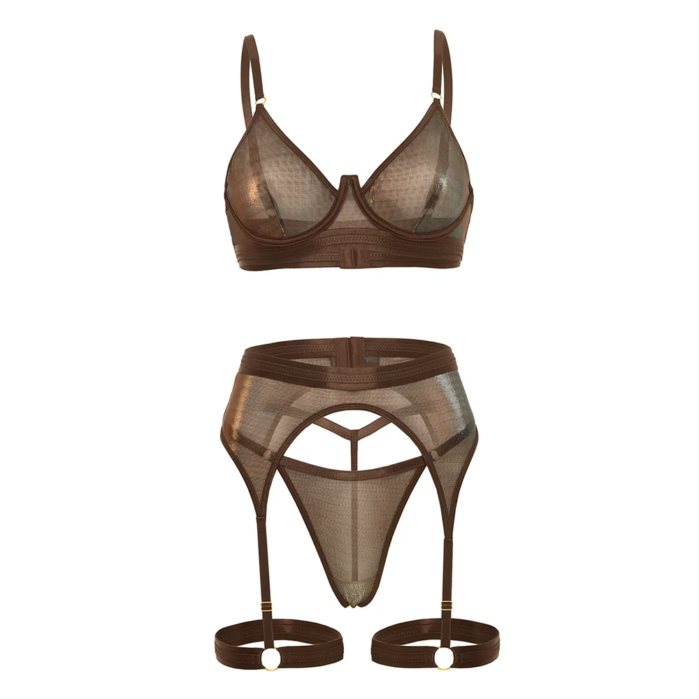 Jade Shine 3 Piece Bra Set Iridescent Chocolate 5 Jade Shine 3 Piece Bra Set Iridescent Chocolate - Image 3