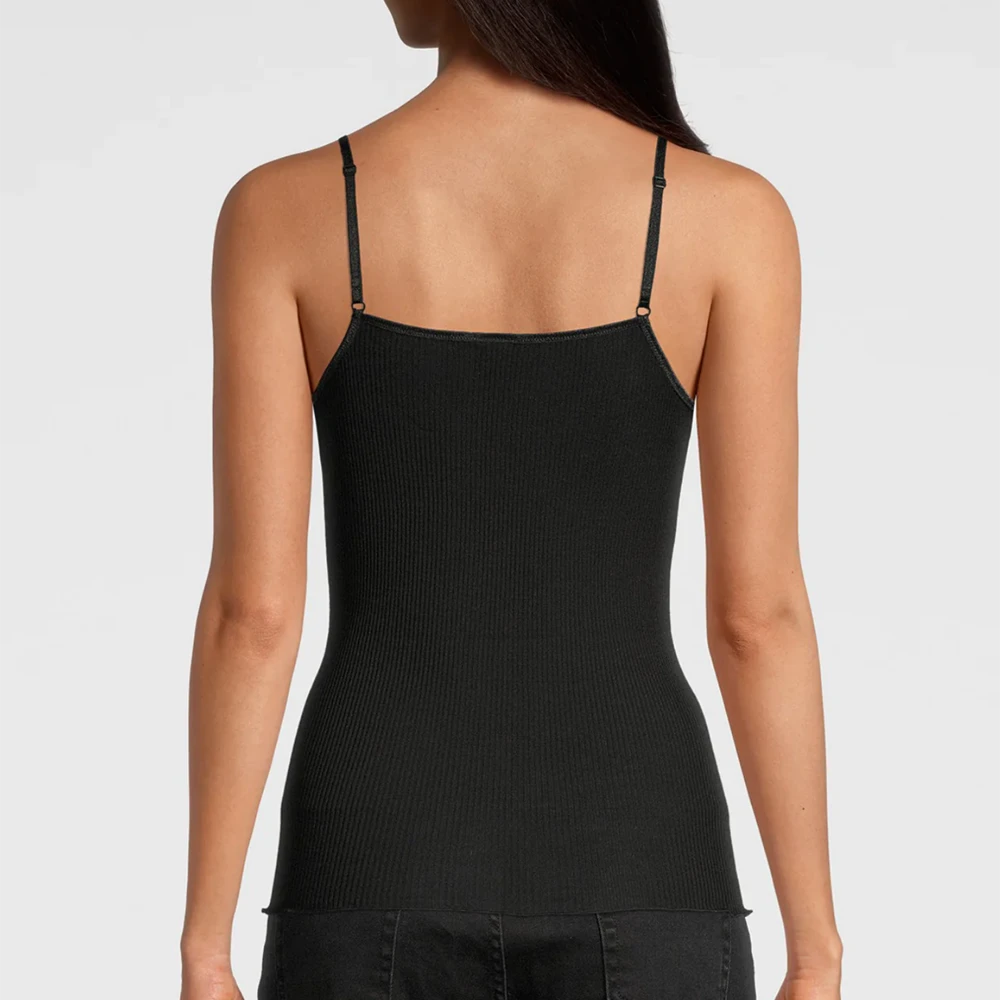 Spaghetti Top In Wool And Silk With Leavers Lace 4 Spaghetti Top In Wool And Silk With Leavers Lace - Image 2