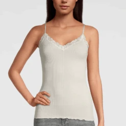 Spaghetti Top In Wool And Silk With Leavers Lace 11 Spaghetti Top In Wool And Silk With Leavers Lace -Fashion Lingerie Store OscalitoSpaghettiTopinWoolandSilkwithLeaversLace3408Ivory1