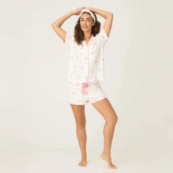 Pj Salvage 3-piece PJ Short Set 15 Pj Salvage 3-piece PJ Short Set -Fashion Lingerie Store PJSalvage3 piecePJShortSetMartini 9