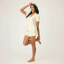 Pj Salvage 3-piece PJ Short Set 18 Pj Salvage 3-piece PJ Short Set -Fashion Lingerie Store PJSalvage3 piecePJShortSetMimosa 1