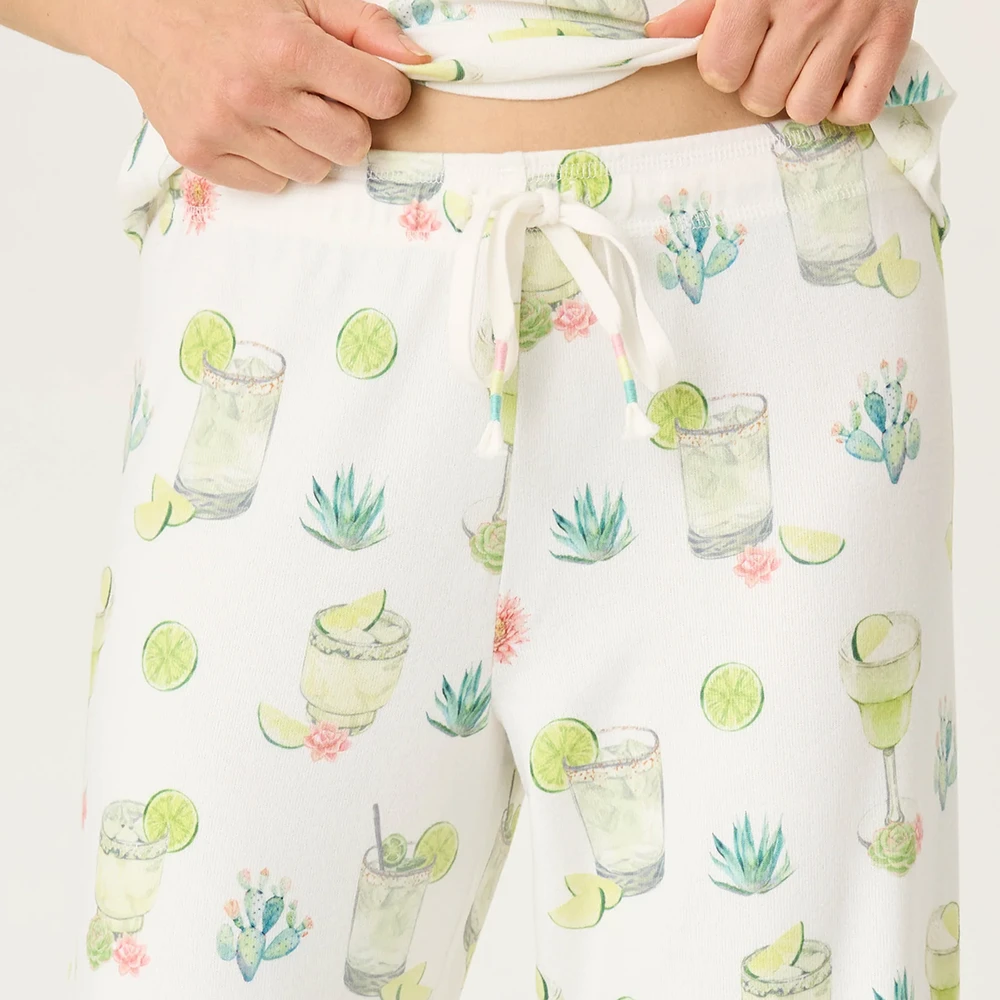 Pj Salvage Limes & Sunshine Open Leg Pants 6 Pj Salvage Limes & Sunshine Open Leg Pants - Image 4