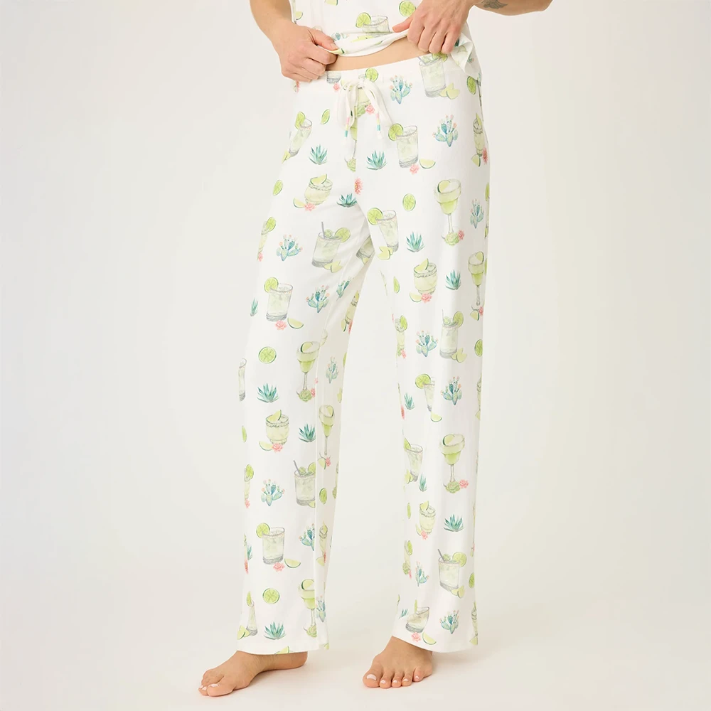 Pj Salvage Limes & Sunshine Open Leg Pants 3 Pj Salvage Limes & Sunshine Open Leg Pants