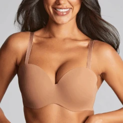 Panache 365 Plunge Molded Strapless Bra Honey -Fashion Lingerie Store Panache365PlungeMoldedStraplessBraHoney109003