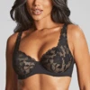 Panache Amour High Apex Balcony Bra Black -Fashion Lingerie Store PanacheAmourHighApexBalconyBra11141Black 7