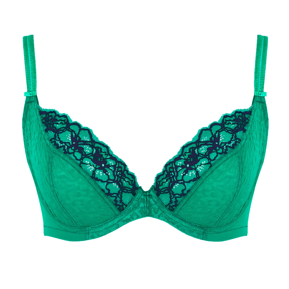 Panache Envy Plunge Bra Emerald Leopard 6 Panache Envy Plunge Bra Emerald Leopard - Image 4