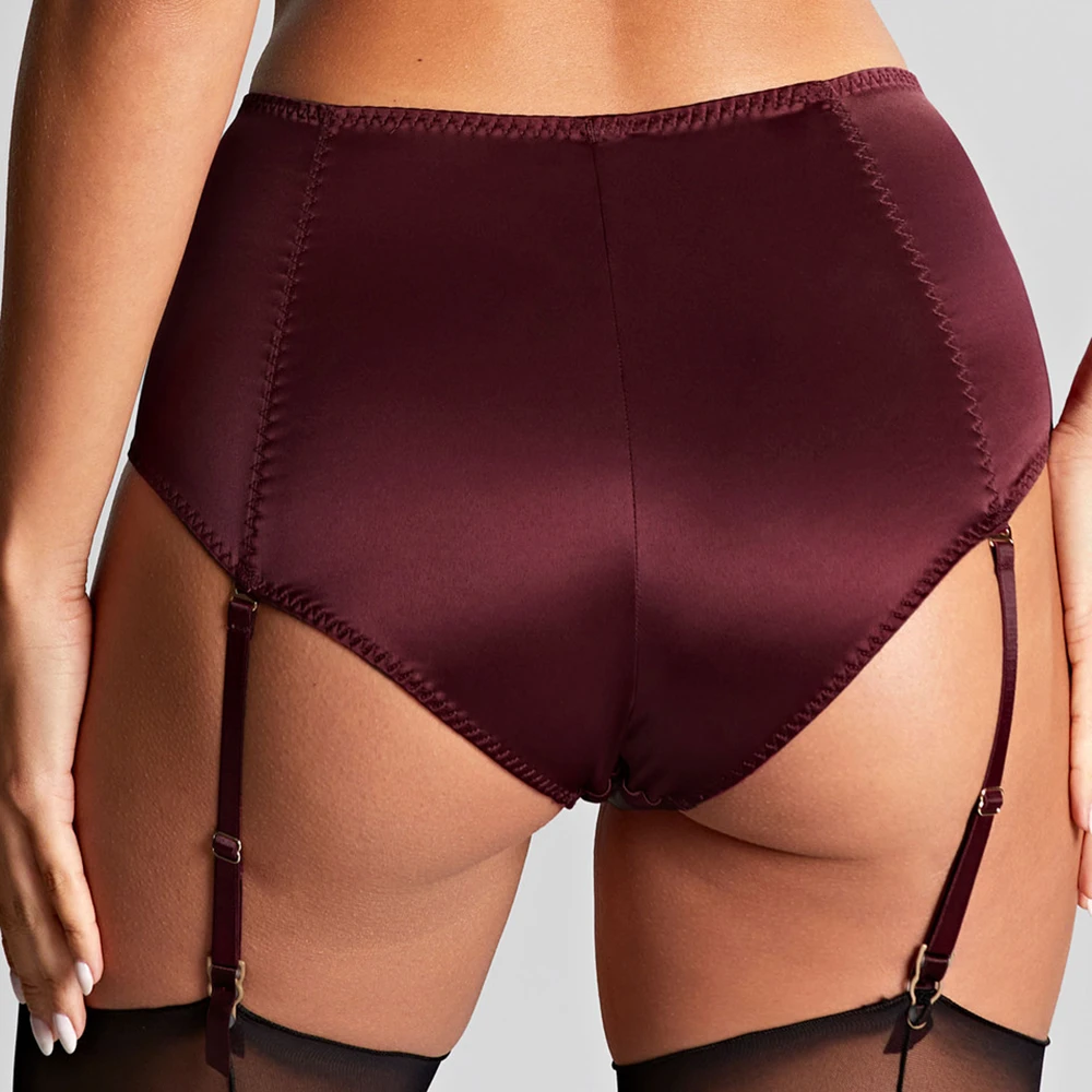 Panache Grace Suspender Brief Bordeaux Red 4 Panache Grace Suspender Brief Bordeaux Red - Image 2