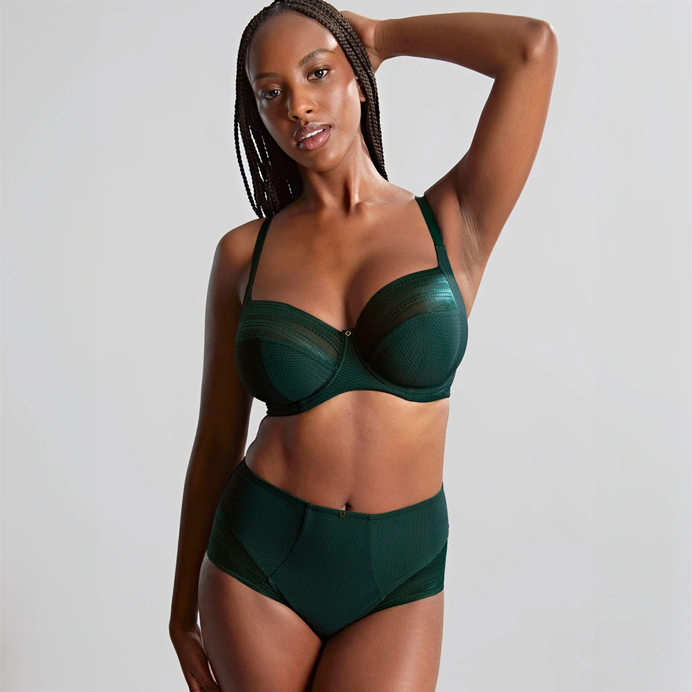 Panache Serene High Waist Brief Dark Green 5 Panache Serene High Waist Brief Dark Green - Image 3