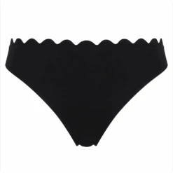 Panache Spirit Classic Bikini Bottoms Scallop Brief Black -Fashion Lingerie Store PanacheSwimClassicBikiniBottomsScallopBriefSW1786p