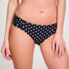 Panache Swim Anya Spot Gathered Swim Bottom Black Dot -Fashion Lingerie Store Panache Swim Anya Bikini Bottoms SW1019 Black Dots Petticoat Fair F