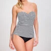 Anya Bandeau Tankini Swim Top Black/White 1 Anya Bandeau Tankini Swim Top Black/White -Fashion Lingerie Store Panache Swim Anya Tankini No Straps SW0891 Black Petticoat FAir F