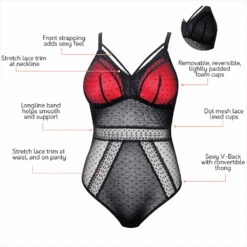 Parfait Mia Dot Bodysuit 11 Parfait Mia Dot Bodysuit -Fashion Lingerie Store ParfaitMiaDotBodysuitP6017Black5