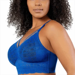 Parfait Mia Lace Wire-Free Lace Bralette Sapphire 8 Parfait Mia Lace Wire-Free Lace Bralette Sapphire -Fashion Lingerie Store ParfaitMiaLaceWire FreeLaceBraletteP5951Sapphire3
