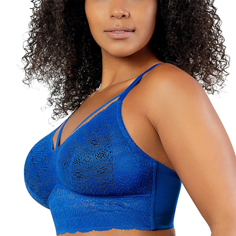 Parfait Mia Lace Wire-Free Lace Bralette Sapphire 5 Parfait Mia Lace Wire-Free Lace Bralette Sapphire - Image 3