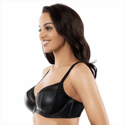 Parfait Stevie Unlined Faux Leather Bra Black -Fashion Lingerie Store ParfaitStevieUnlinedFauxLeatherBraP50125Black3