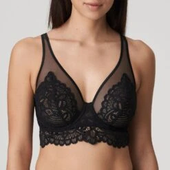 PRIMADONNA Twist First Night Plunge Longline Bra Black