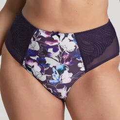 Arianna Deep Brief Damson Floral
