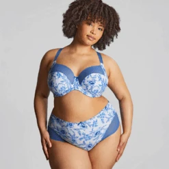 Bliss Deep Brief Blue Floral -Fashion Lingerie Store SculptresseBlissDeepBrief10682BlueFloral 4