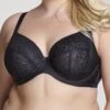 Roxie Plunge Bra Black -Fashion Lingerie Store Sculptresse by Panache Roxie Plunge Seamed Bra S