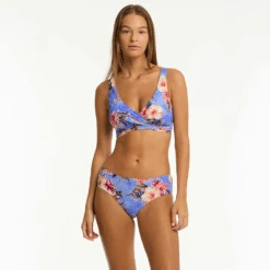 Blue Hawaii Mid Bikini Pant Iris 7 Blue Hawaii Mid Bikini Pant Iris -Fashion Lingerie Store SeaLevelBlueHawaiiMidBikiniPantSL4015BWIris 2