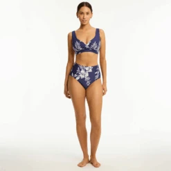 Cross Front Multifit Bra Aloha French Navy 7 Cross Front Multifit Bra Aloha French Navy -Fashion Lingerie Store SeaLevelCrossFrontMultifitBraSL3110AHAlohaFrenchNavy 2