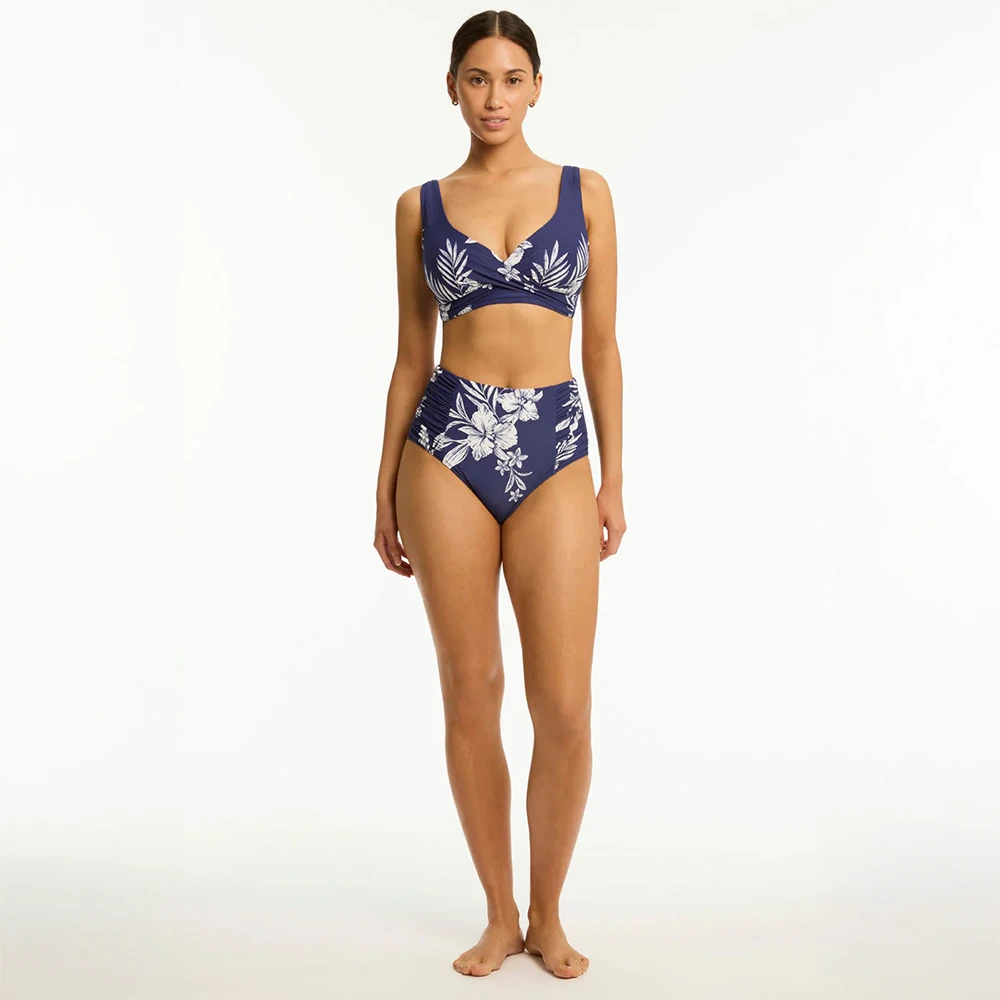 Cross Front Multifit Bra Aloha French Navy 5 Cross Front Multifit Bra Aloha French Navy - Image 3